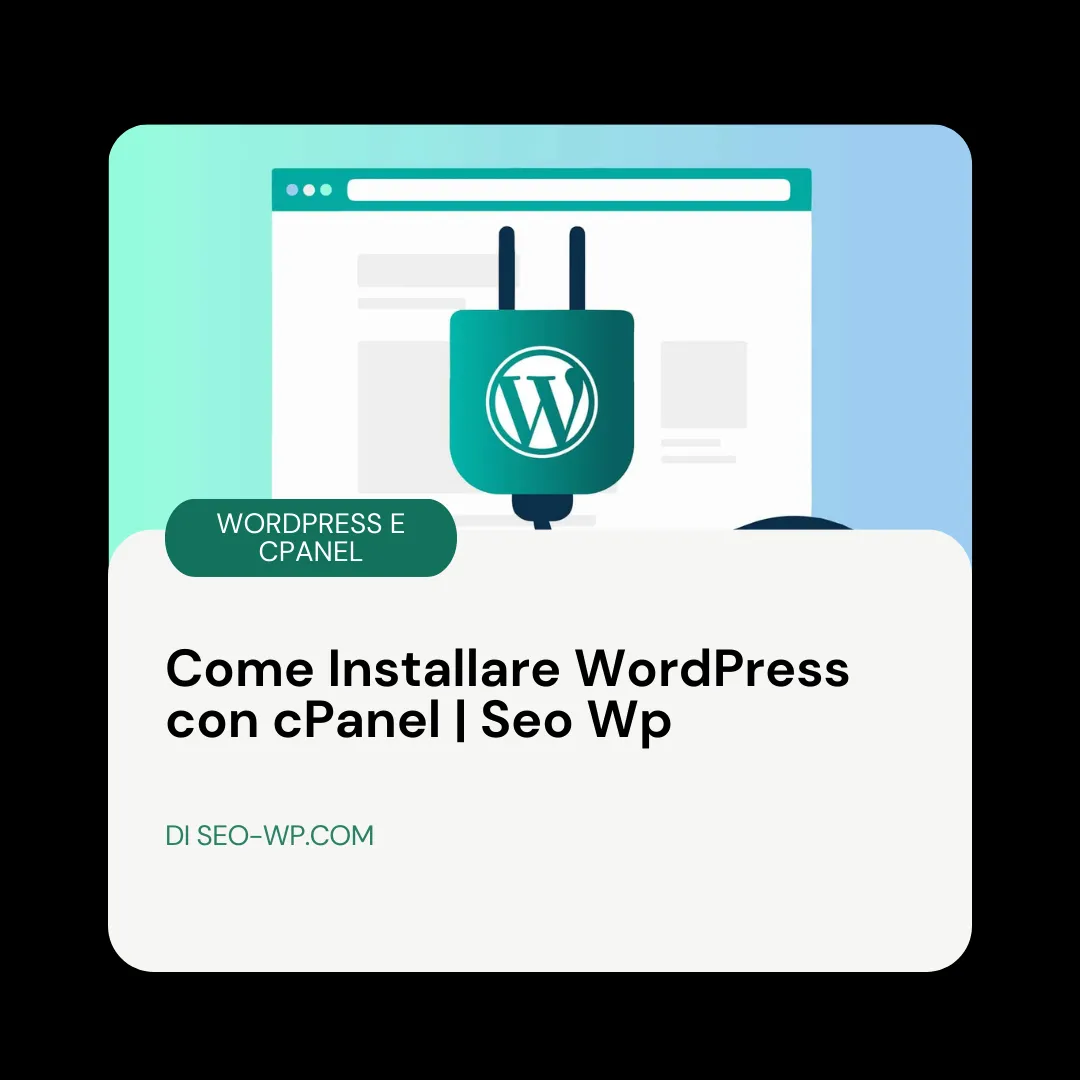 immagine che rappresenta l'installazione di WordPress in una grafica innovativa