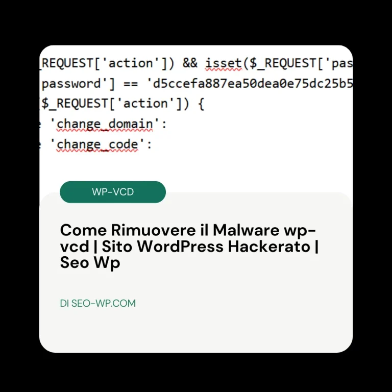 Rimuovere wp-vcd e malware wordpress