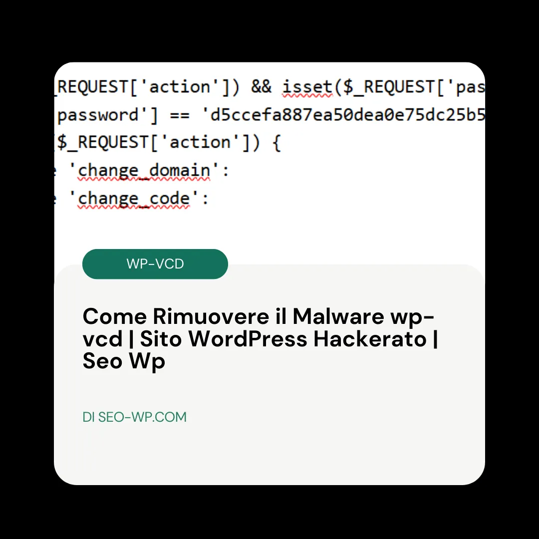 Rimuovere wp-vcd e malware wordpress