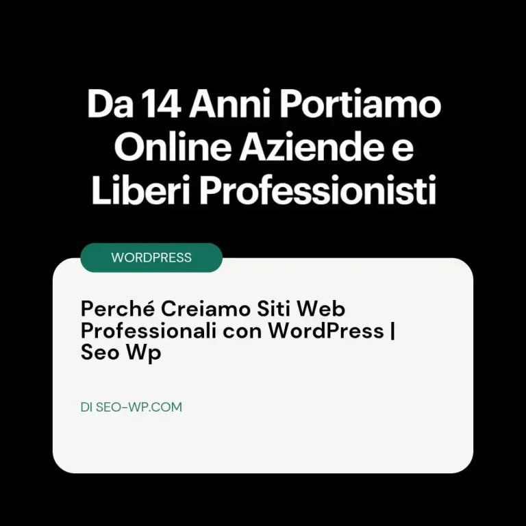 Perché creiamo siti web professionali con WordPress
