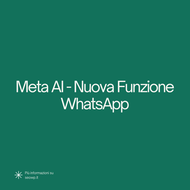 meta ai, nuova funzione whatsapp, grafica che mostra la funzione e la scritta del titolo