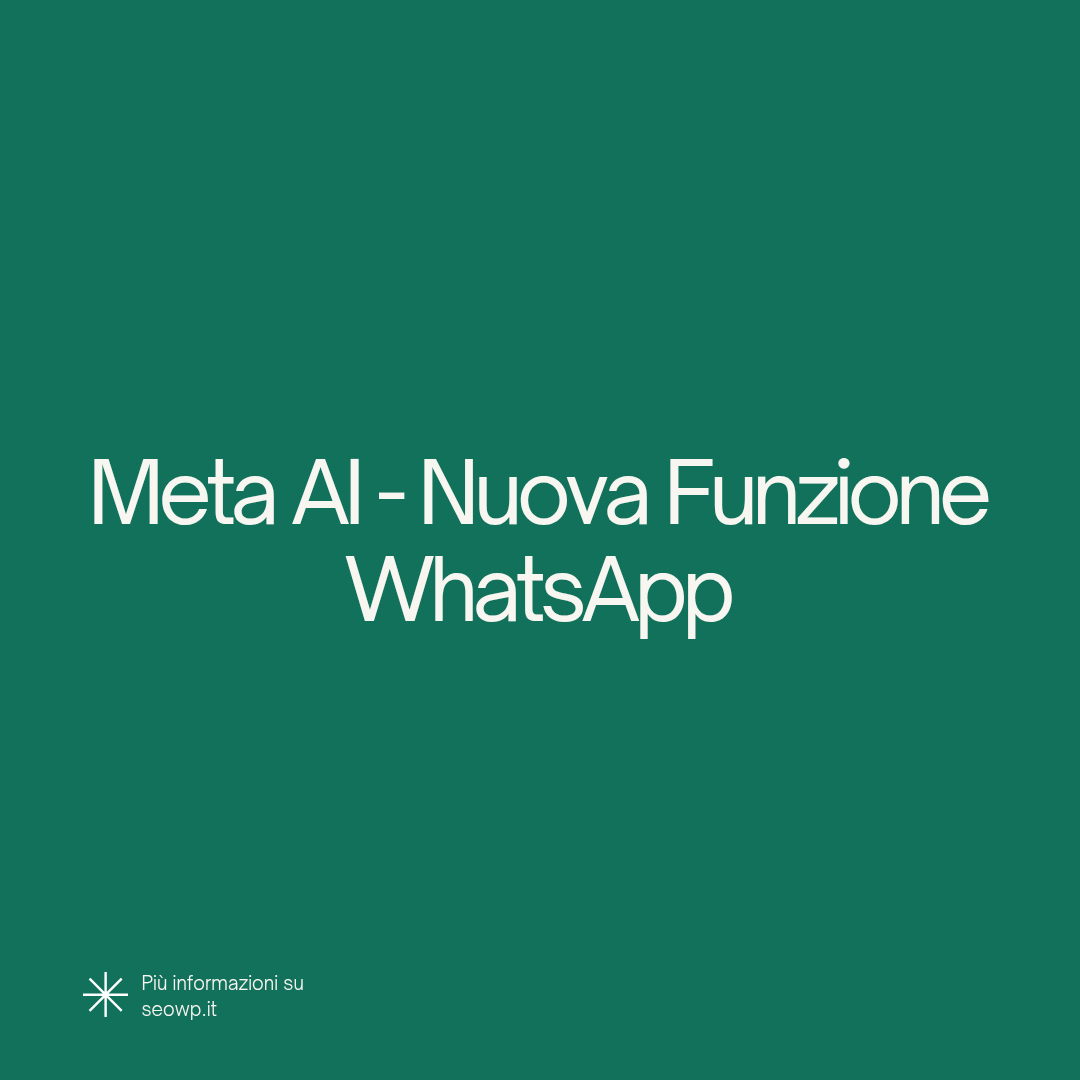 meta ai, nuova funzione whatsapp, grafica che mostra la funzione e la scritta del titolo